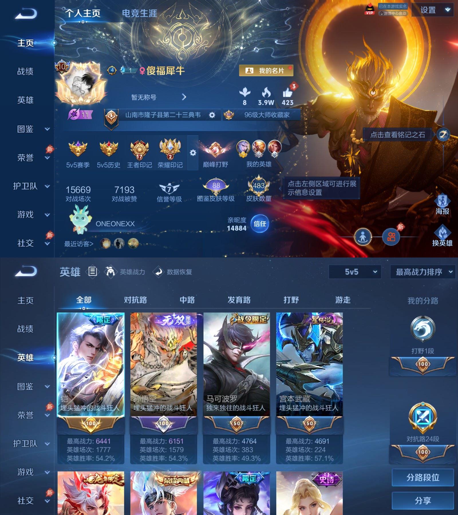 精品脱坑贵10金标质量号+金标（铠）+（7星传说+26个性按键）+苹果QQ 483皮 贵族10级 6典藏 2无双 56传说 149史诗【荣耀典藏】全息碎影,鸣剑·曳影,拾光映像,神鉴启示录,银白咏叹调,弑枪猎影【无双限定】无相,雪境奇遇【传说皮肤】神树通天,鹤归松栖